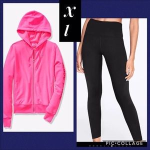 Vs pink premium college full zip hoodie ultimate high waist leggings